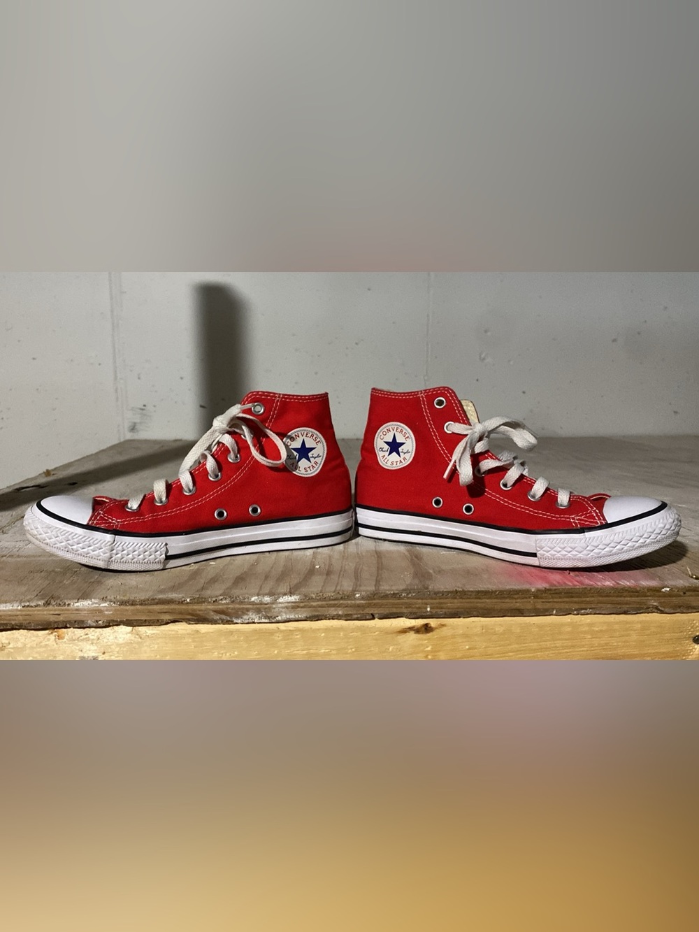 Converse Kids Red High-Top Canvas Sneakers